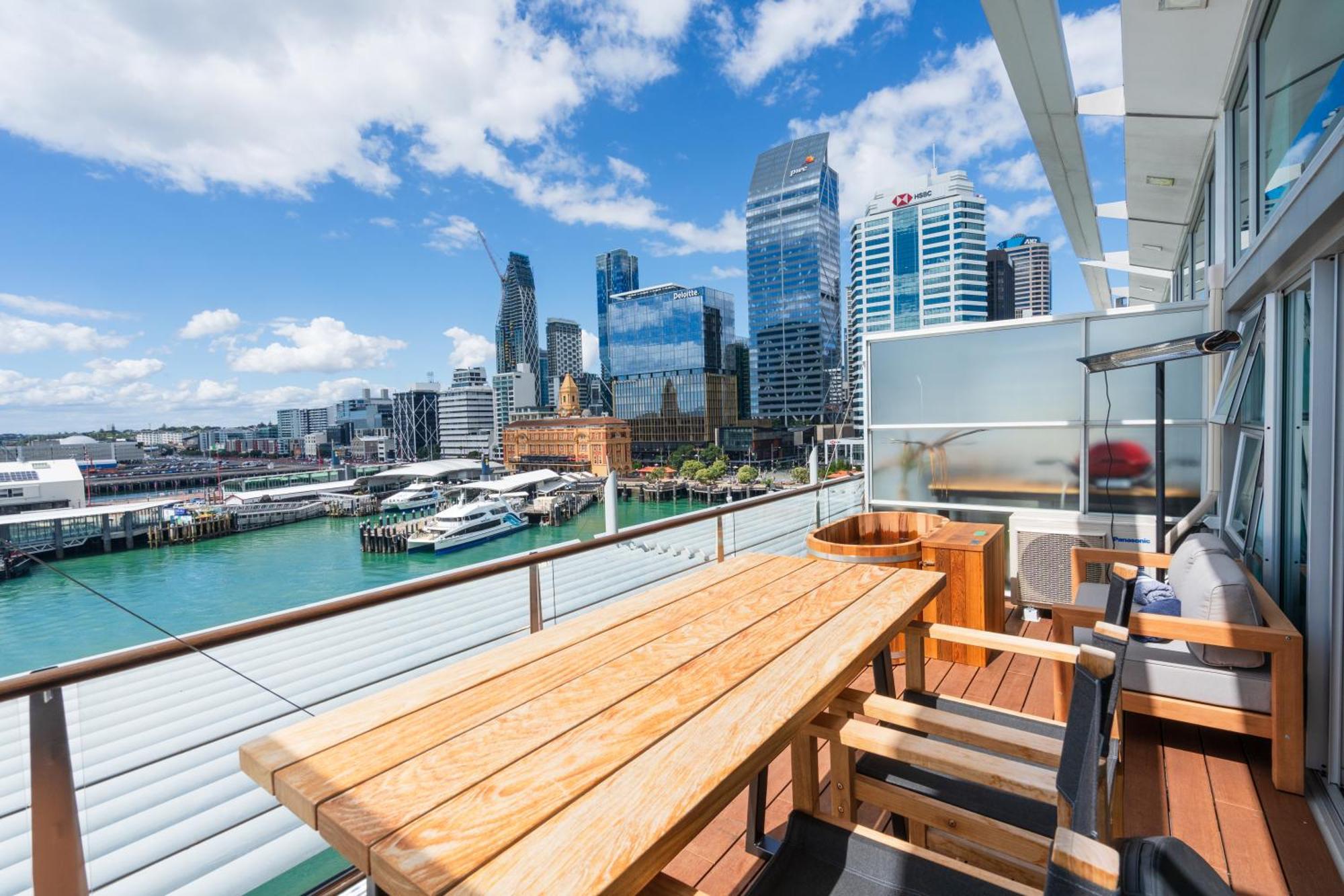 Penthouse Apartment With Stunning Harbour Views Auckland Kültér fotó